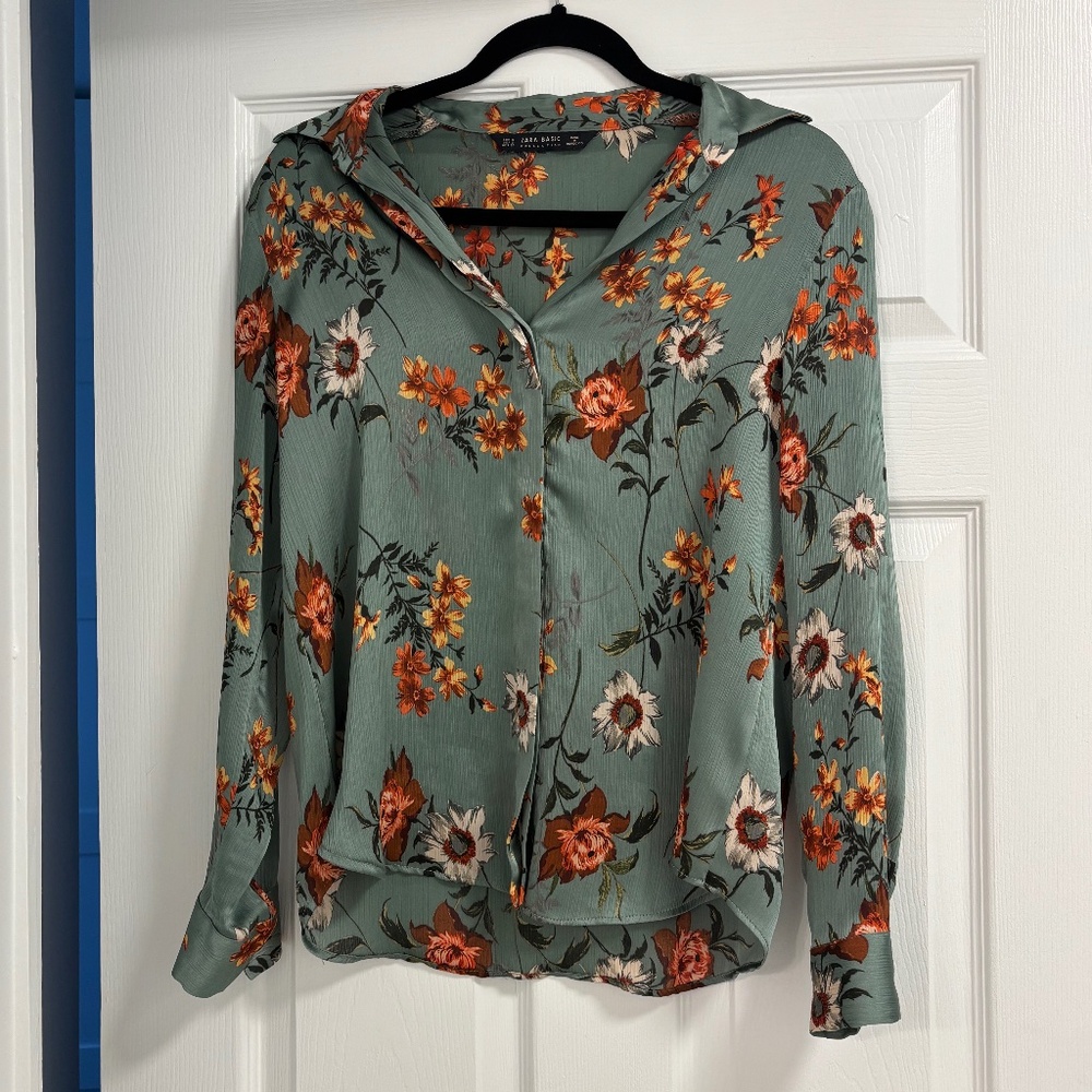 Zara Floral Print Blouse - Size Small